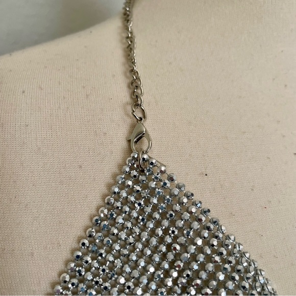 NWT Bodyrage Silver Chainmail Halter Top OSFM Clubwear Sexy New - Picture 6 of 9